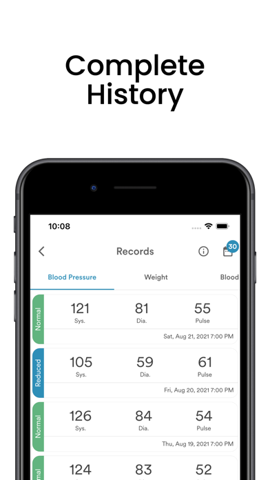 Blood Pressure Monitor: AVAX Screenshot