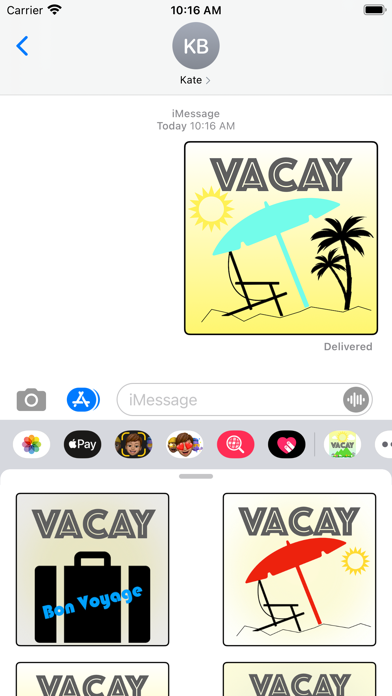 vacay stickers Screenshot