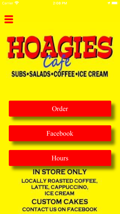 Hoagies Cafe Screenshot