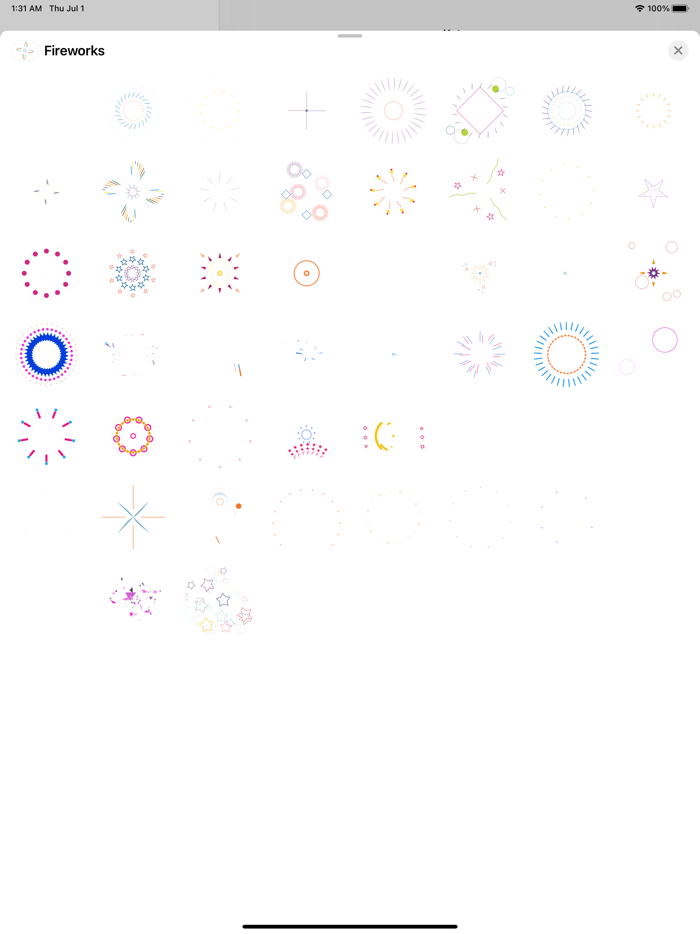 Animated Fireworks - Stickers