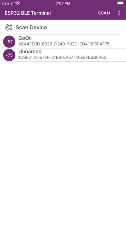 ESP32 BLE Terminal iPhone-skjermbilde 1