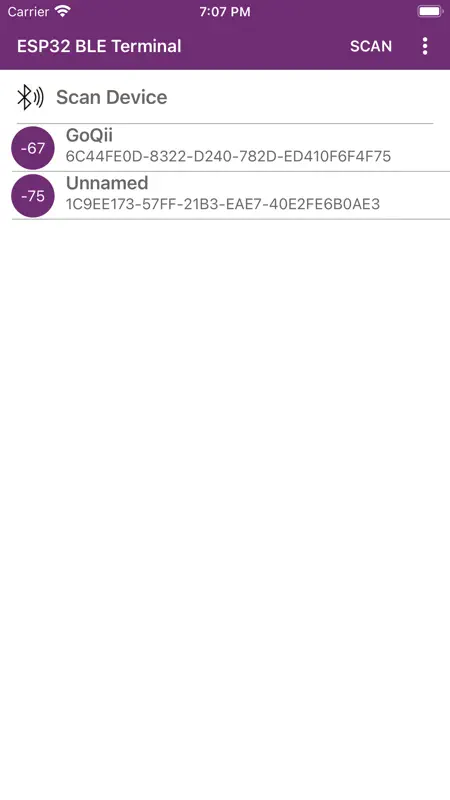 ESP32 BLE Terminal screenshot 1 of 7
