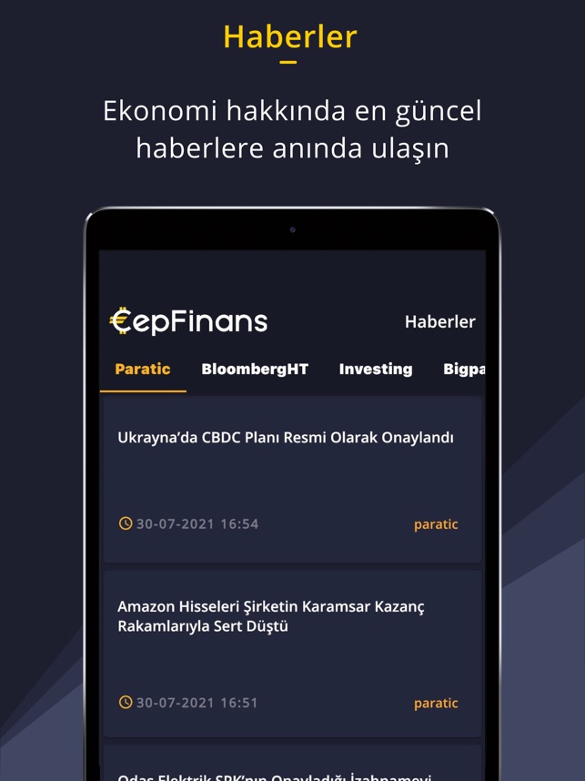 CepFinans: Döviz Altın Borsa on the App Store