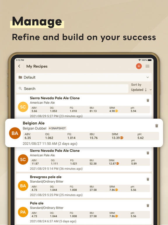 Brewer's Friend iPad screenshot 6 - Food & Drink app