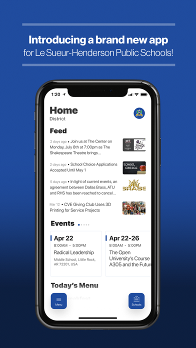 Le Sueur-Henderson Schools, MN Screenshot