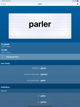 Screenshot 6 Entrenador de verbos franceses iphone
