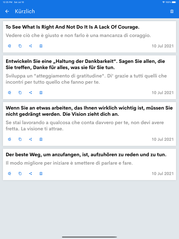 Screenshot #6 pour German Italian Translator