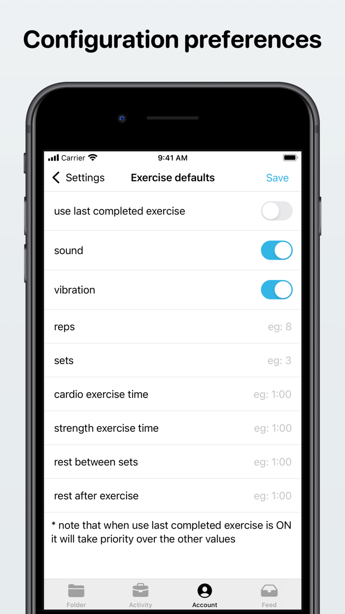 Gym log - Home workout planner
