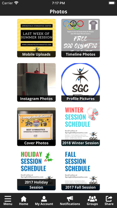 Springfield Gymnastics Center Screenshot