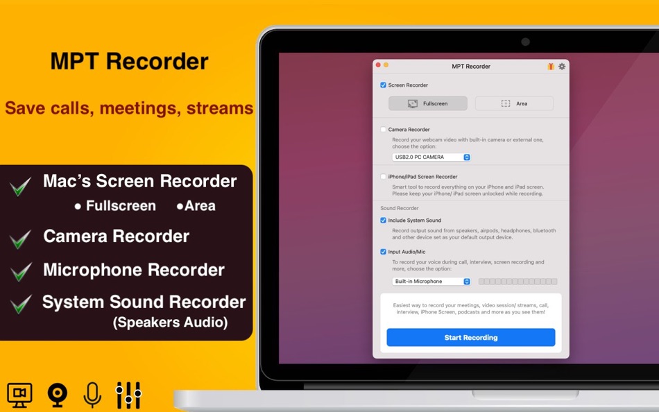 #1. MPT Recorder (macOS) 由: Moneyplant Technologies
