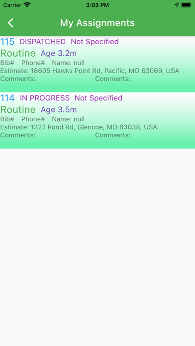 TraQCentral Volunteers/Staff Screenshot