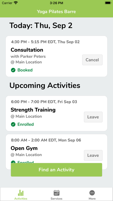 Yoga Pilates Barre Screenshot