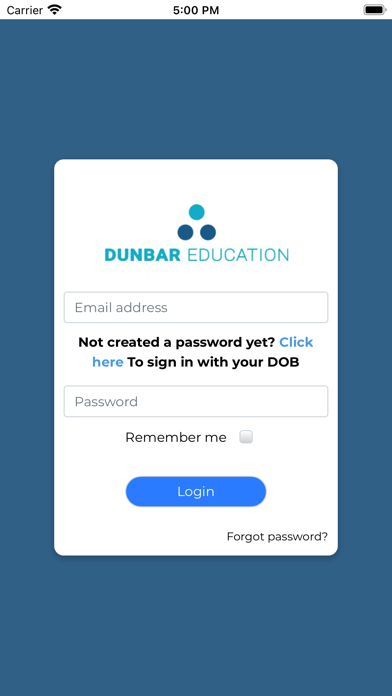 Screenshot #1 pour Dunbar Education E Timesheets