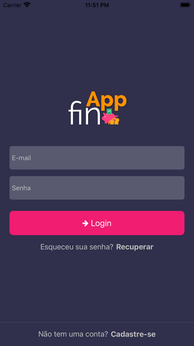 FinApp - Finanças Pessoais Screenshot