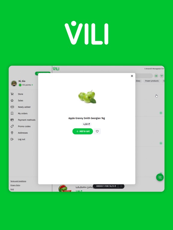 VILI iPad screenshot 5 - Food & Drink app