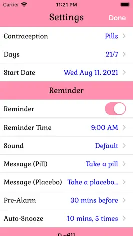 Game screenshot Birth Control Pill Reminder apk