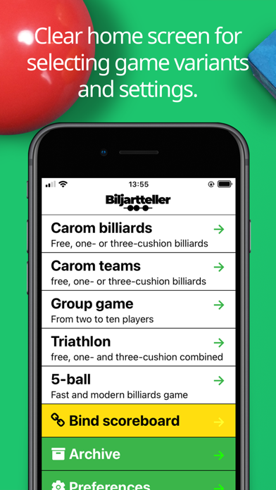 Biljartteller Screenshot