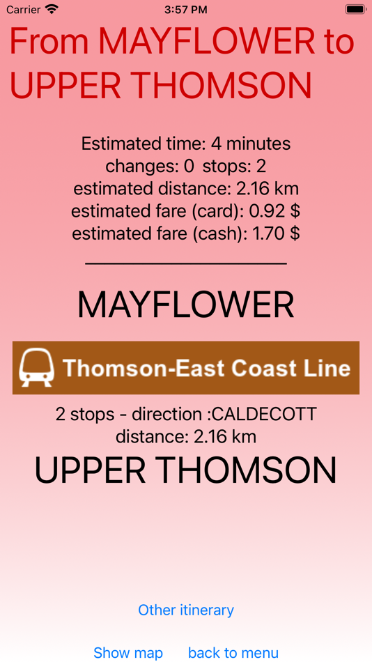 #2. Singapore MRT Route finder (iOS) 来自: Julien Bourgouint
