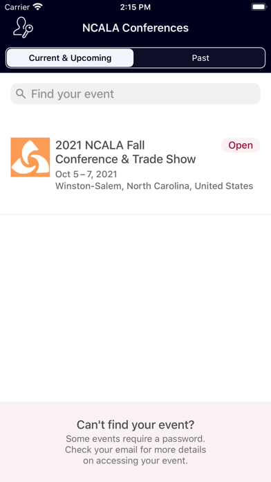 NCALA Conferences Screenshot