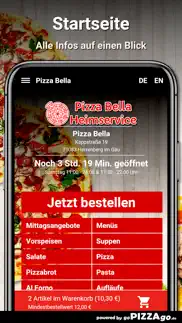 pizza bella herrenberg im gäu iphone screenshot 2
