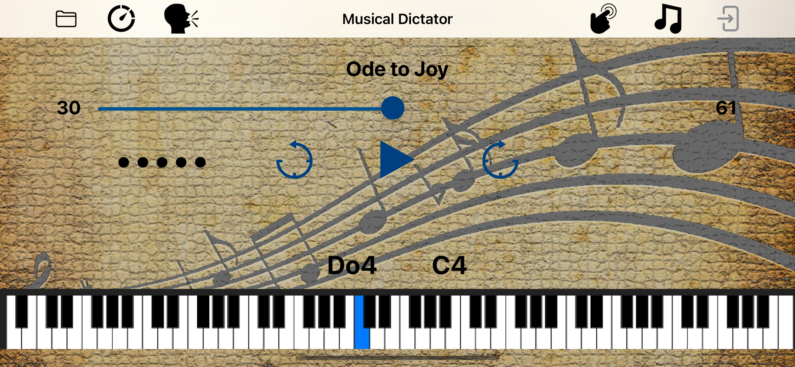 Musical Dictator - Sung Notes