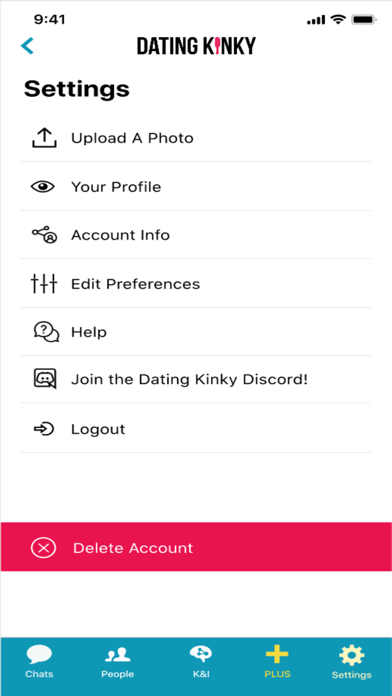 Dating Kinky Messenger Screenshot