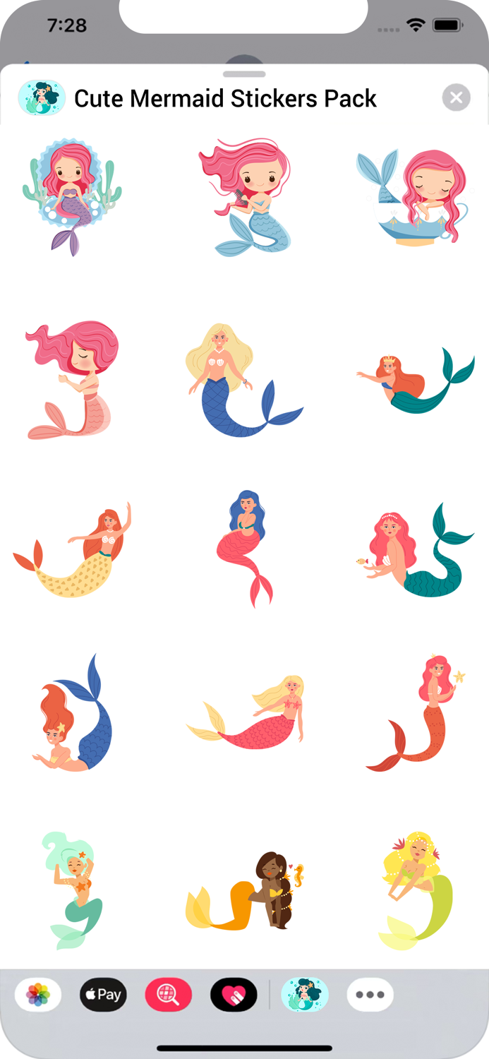 Cute Mermaid Stickers Pack