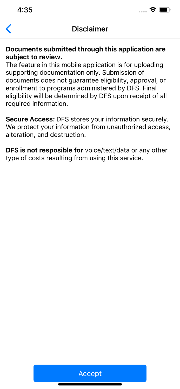 DFS Document Uploads