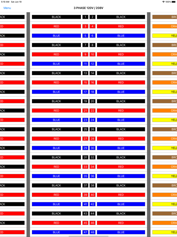 3 Phase Color Chart Electric Color Code By Dae J Myung Ios United States Searchman App Data Information