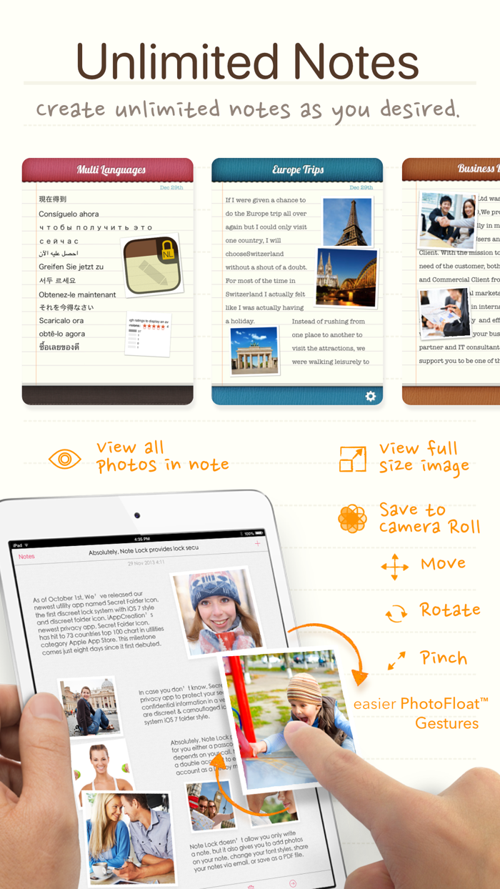 Note Lock  Keep your secret