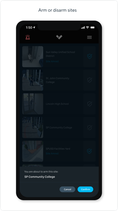 Verkada Classic Alarms Screenshot