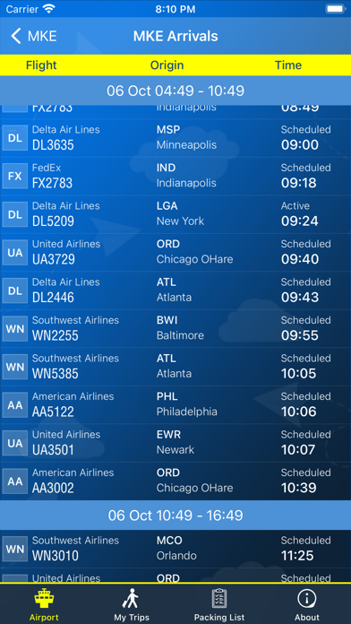 Milwaukee Airport (MKE)+ Radar Screenshot