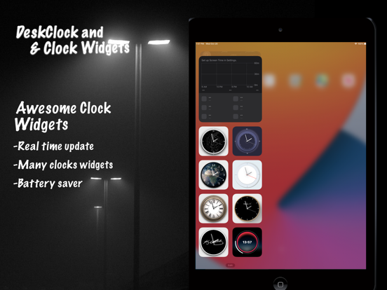 Bureauklok - Klokwidgets iPad app afbeelding 1