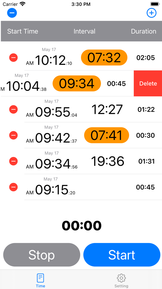 #3. Contraction Timer - Simple (iOS) 由: Mieko Komatsu