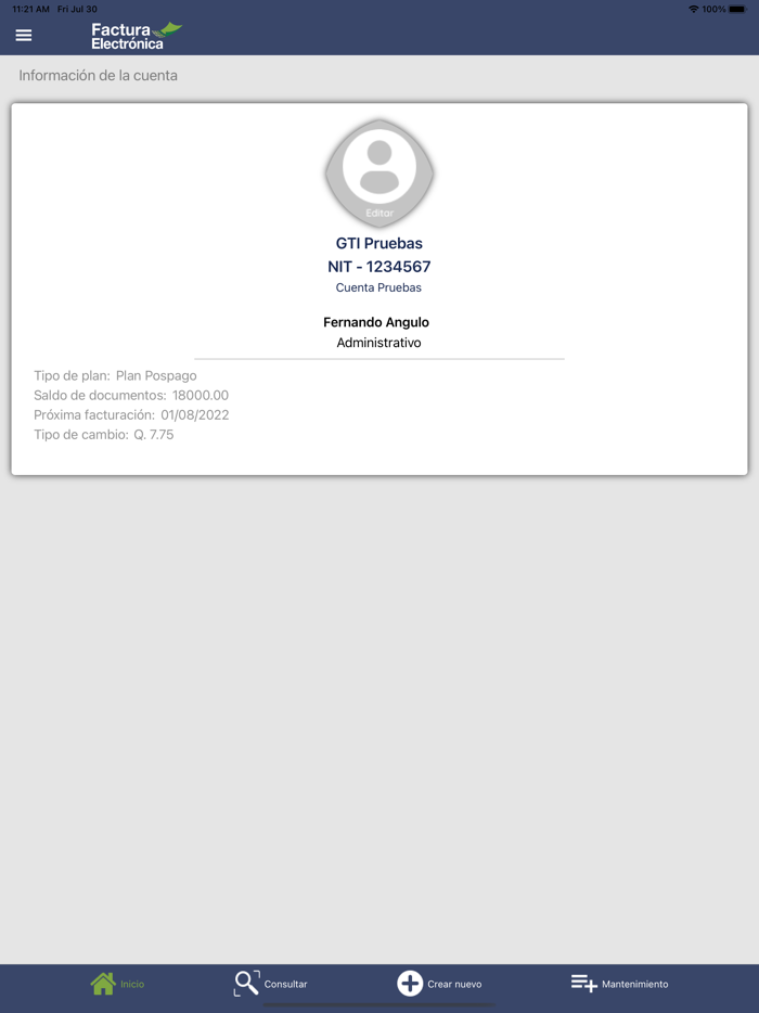 GTI Factura Electrónica GT