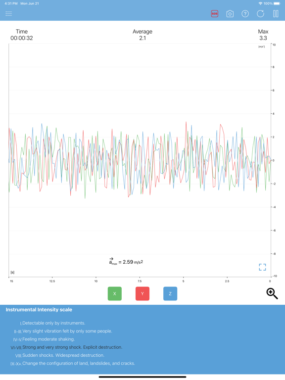 Screenshot #5 pour Vibrations Mètre, Sismographe