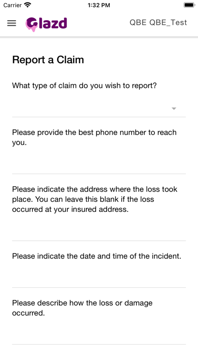 Glazd Insurance Screenshot
