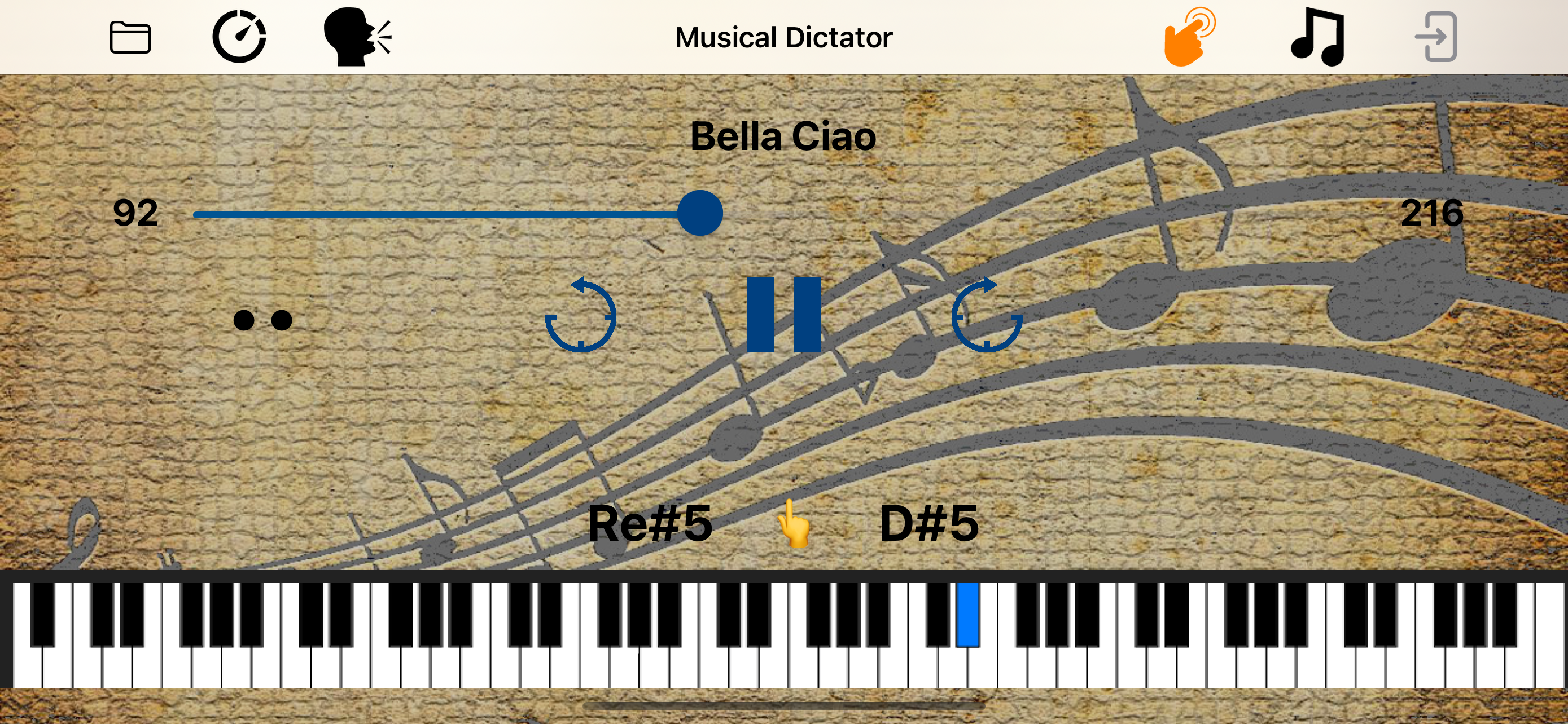Musical Dictator - Sung Notes