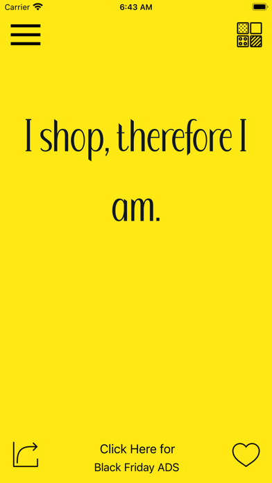 Black Friday Shopping Quotes Screenshot