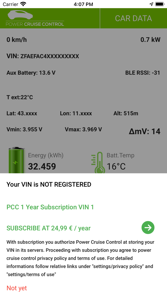 500e - Power Cruise Control®