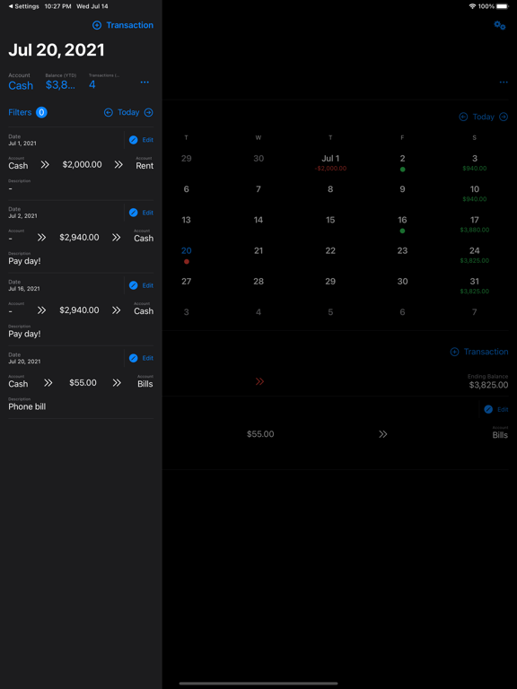 Screenshot #5 pour Cashflow Calendar