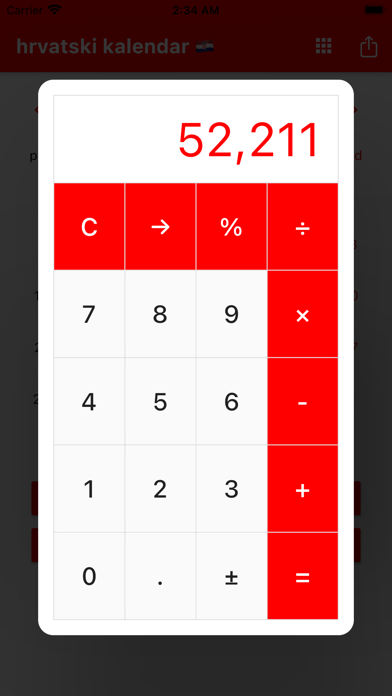 Hrvatski kalendar 2024 Screenshot
