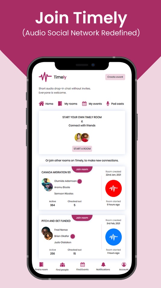 #1. Timely Audio Social Network (iOS) 由: Cavanite Limited