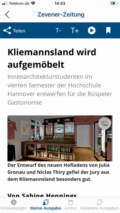 Zevener Zeitung Screenshot
