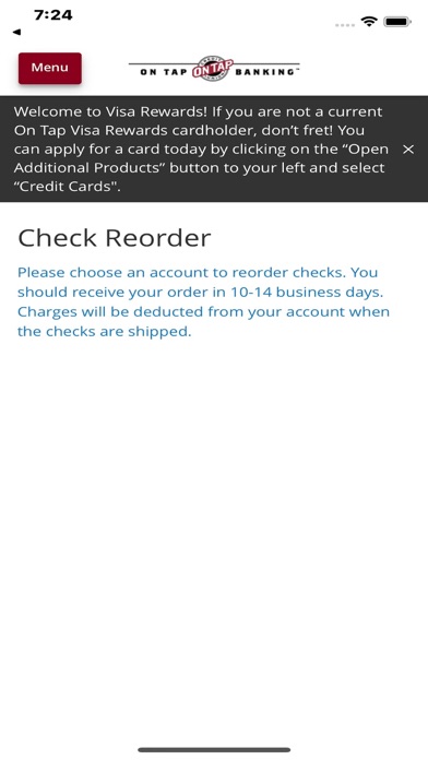 On Tap® Banking Screenshot