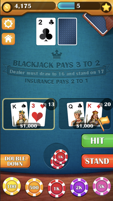 Blackjack 21! Casino Card Game Screenshot