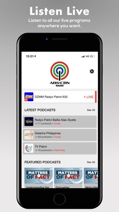 ABS-CBN Radio Screenshot
