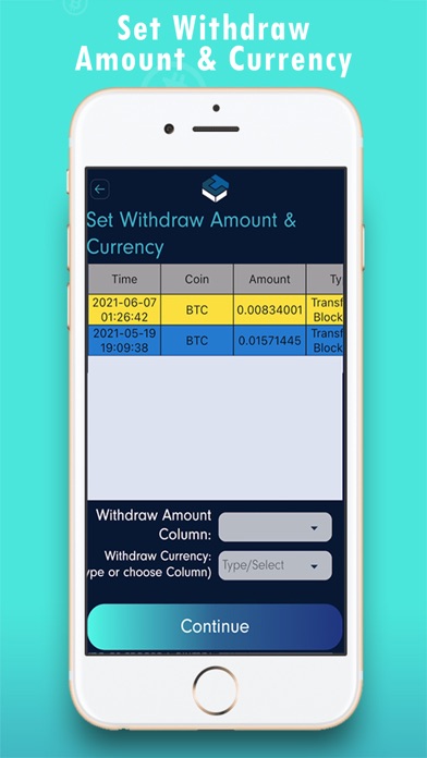 Crypto Transaction Log Screenshot
