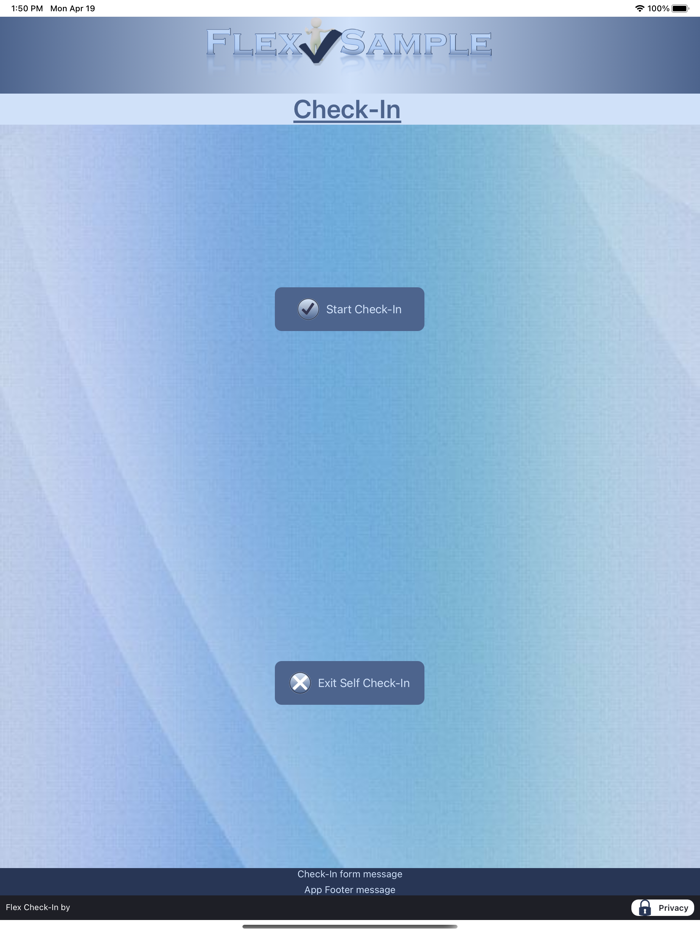 Flex Self Check-In