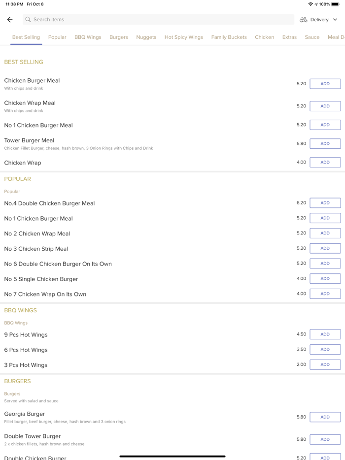 Georgia Fried Chicken.